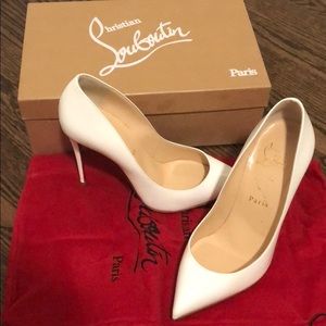 White patent leather pigalle follies